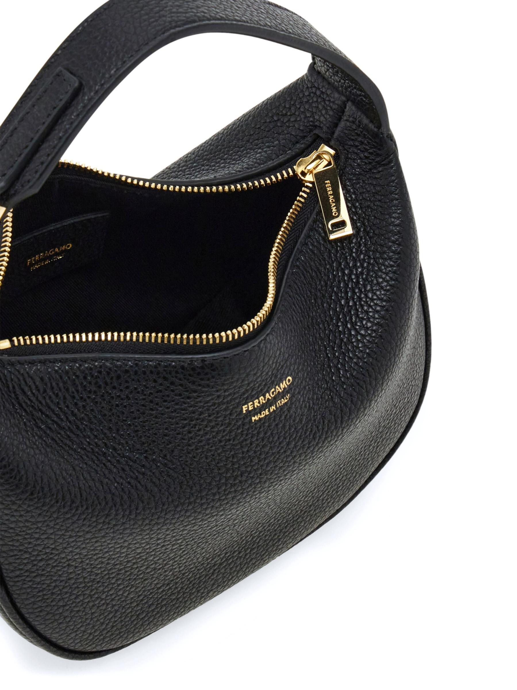 Ferragamo - ミニ ガンチーニ レザー トップ ハンドル バッグ を