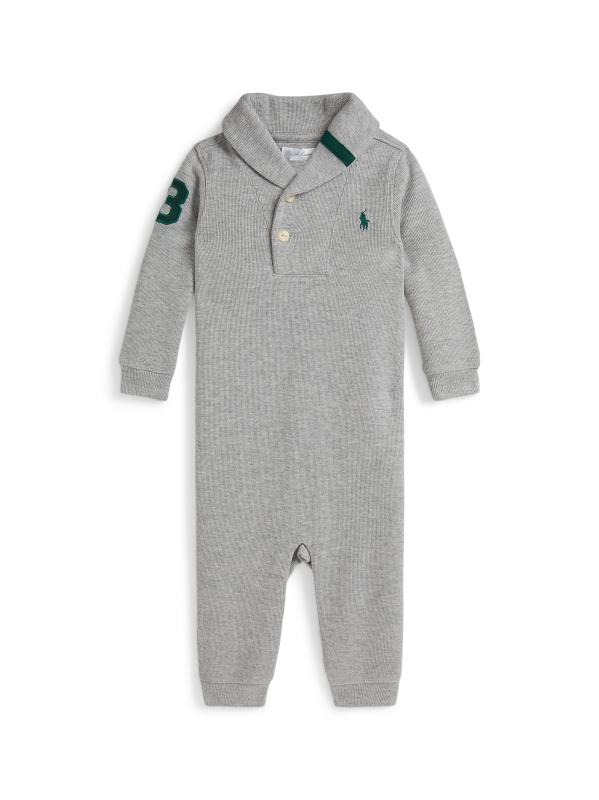 Polo Ralph Grey Polo Jumpsuit Shop Polo Ralph Lauren Baby Boy's