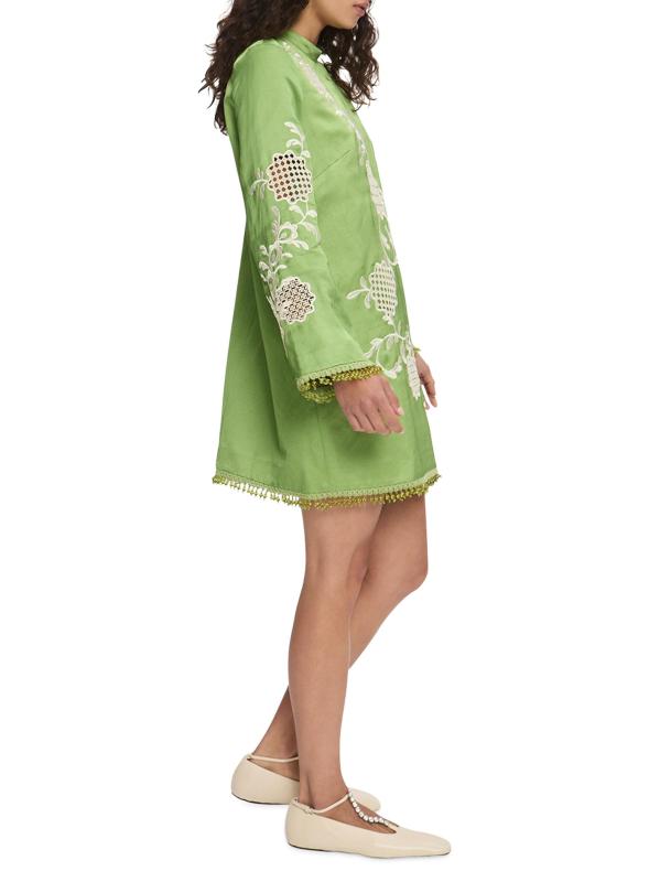 #2: فستان لويزا ميني شيفت مطرز بالخرز - أخضر