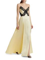 Self-Portrait - サテン・レース・マキシ・ドレス をオンライン