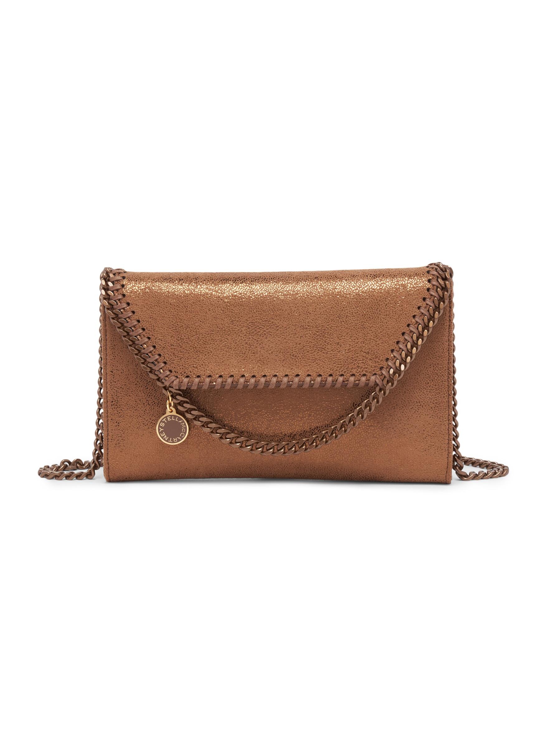 Shop Stella McCartney - Falabella Metallic Wallet Crossbody