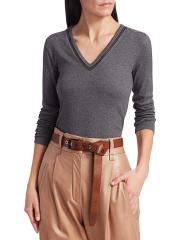 VIP【送料関税込】BRUNELLO CUCINELLI long sleeves Brunello Cucinelli Long Sleeve Polo Light Grey at CareOfCarl.com