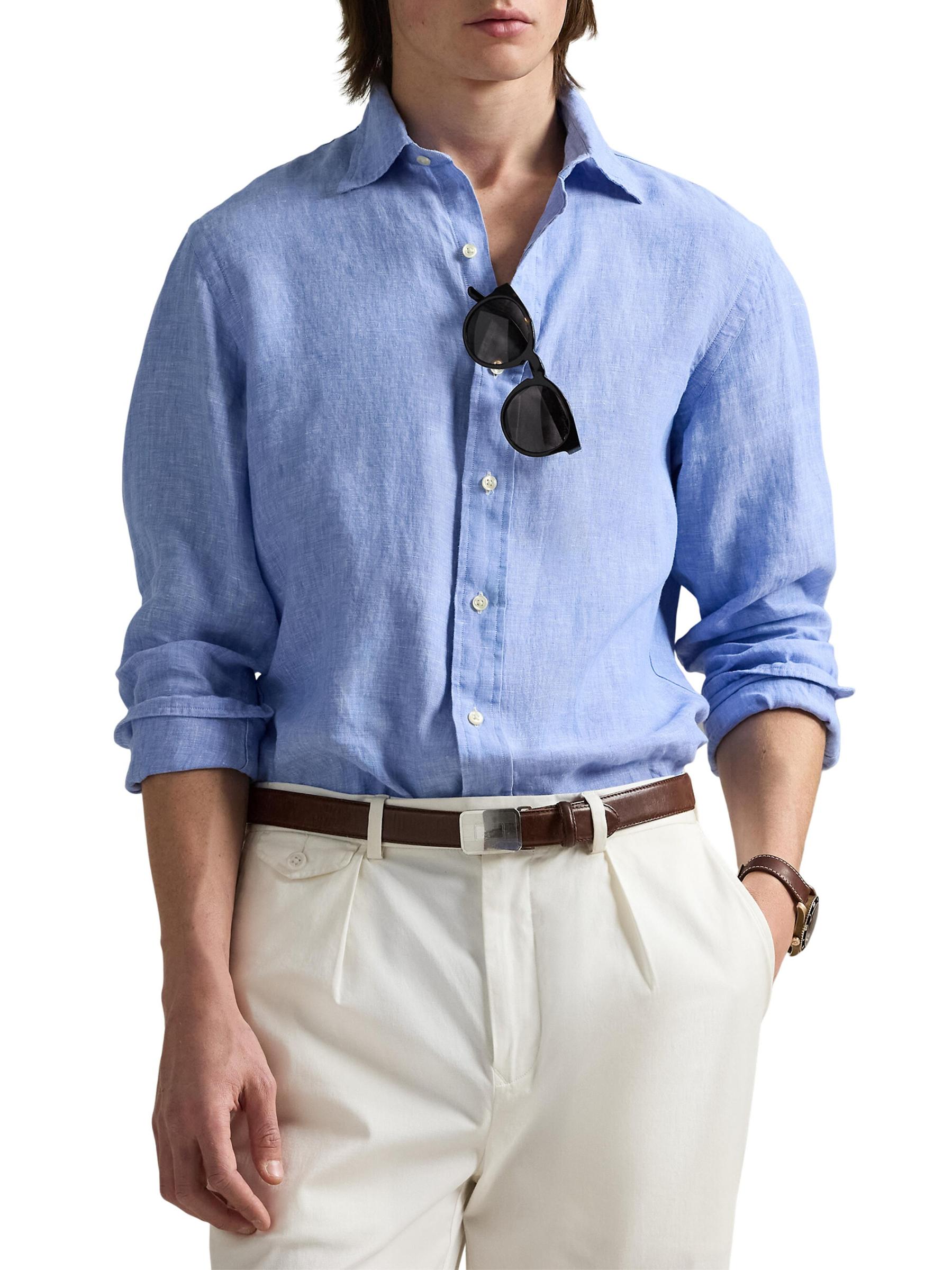 Tシャツ・カットソー Ralph Lauren SS25 Classic-Fit Linen Shirt (211970730 006) Classic-Fit linen shirt POLO RALPH LAUREN Bianco | Grifo210