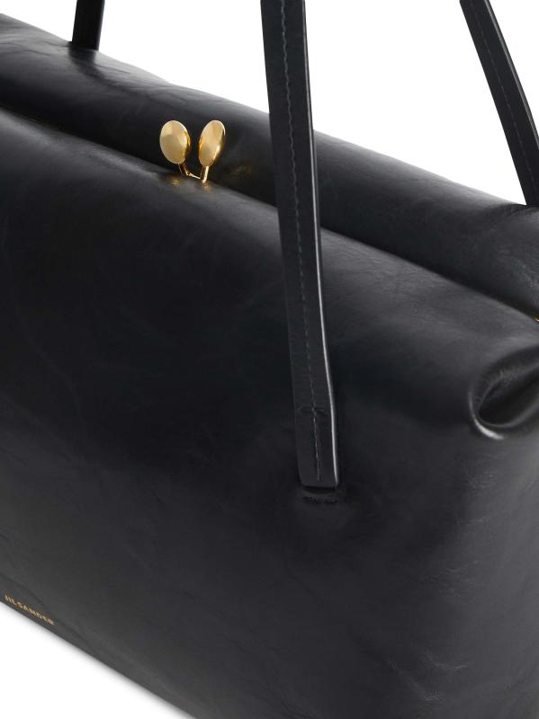 ジルサンダーGOJIピローハンドルSMブラック関税込み Jil Sander - ミディアムゴジピローレザートップハンドルバッグ