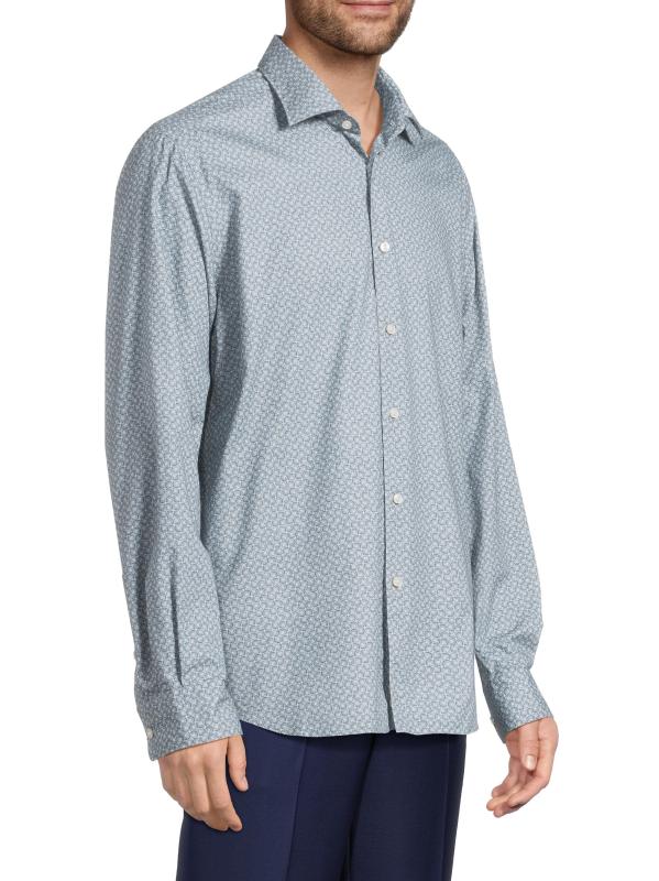 #3: قميص جيو سيركل القطني من كوليكشن - أزرق فاتح