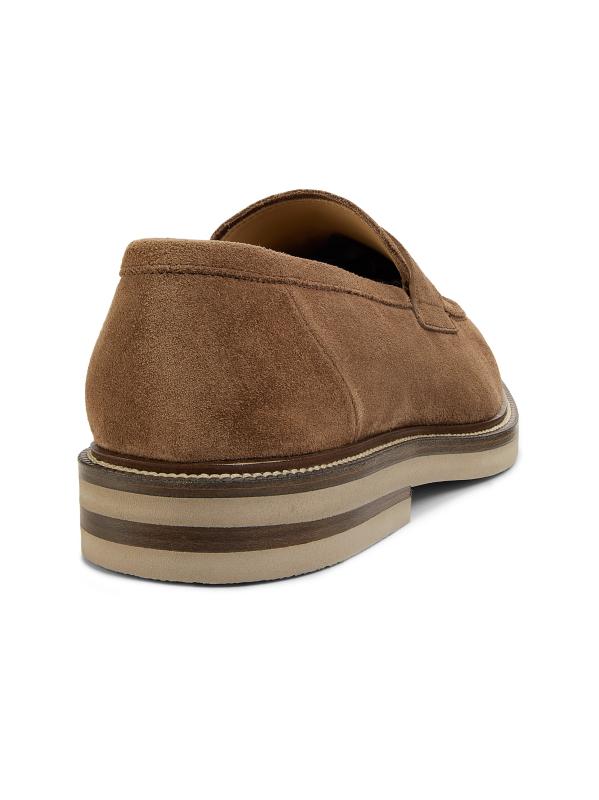 送関込■BRUNELLO CUCINELLI■編込みスエード ペニーローファー Brunello Cucinelli - スエードペニーローファー をオンライン