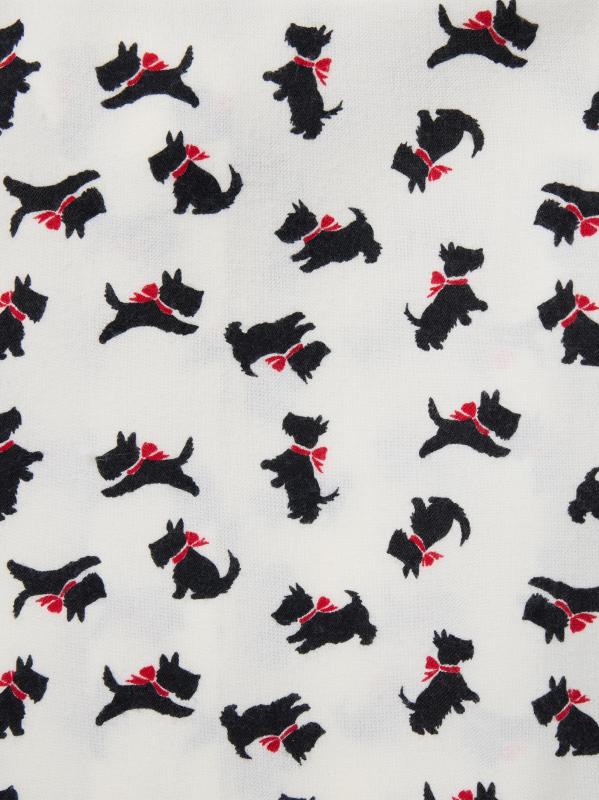 #2: طقم بيجامة جاني وجاك إكس للفتيات الصغيرات هوليداي سكوتي دريمز - أبيض متعدد