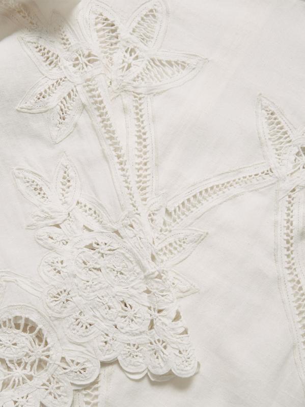 #6: فستان Amberg القصير من القطن والكتان - حمامة