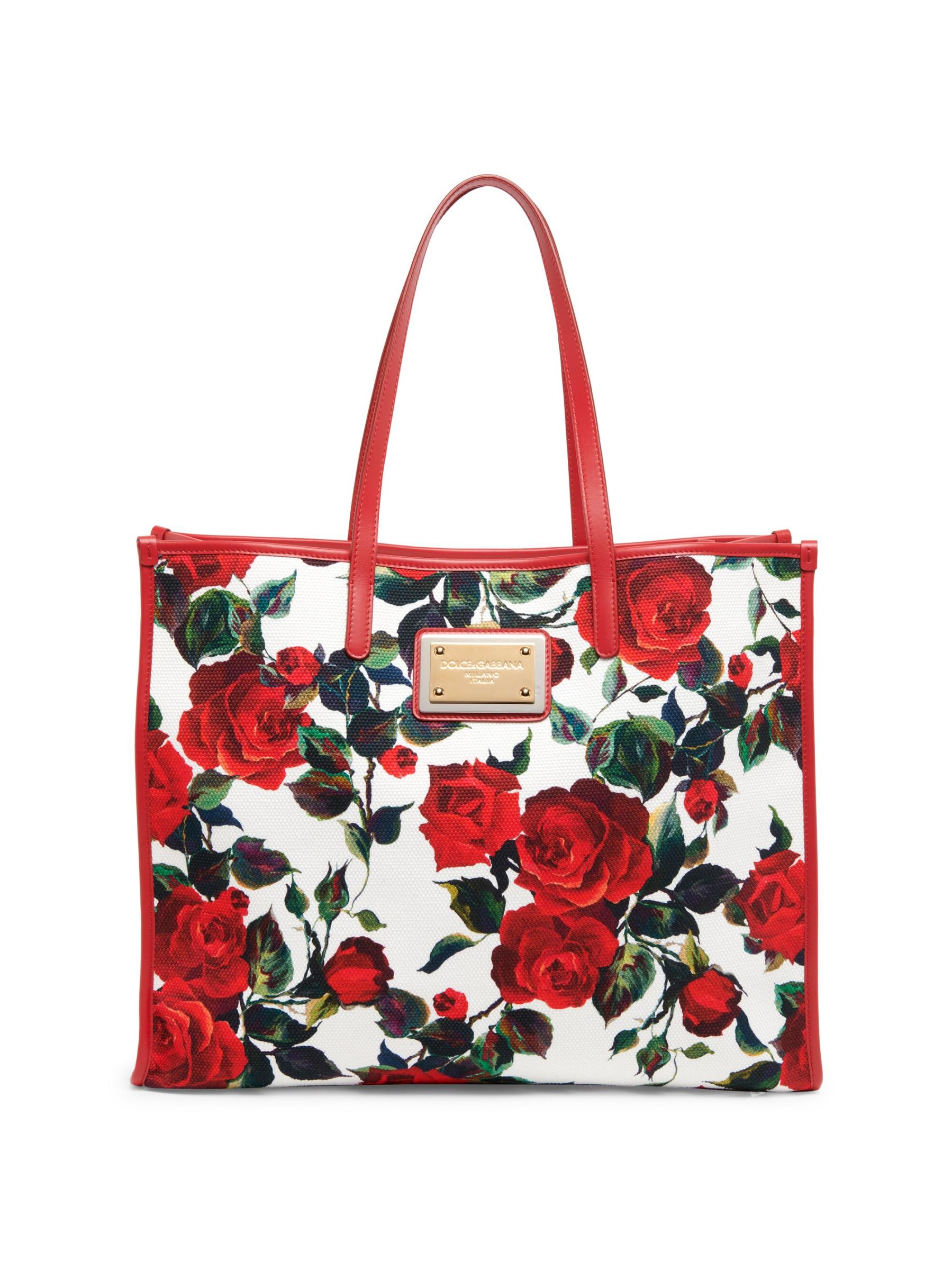 【DOLCE＆GABBANA】floral print canvas ラージ Shop DOLCE&GABBANA - Floral Canvas Tote | Saks Fifth Avenue