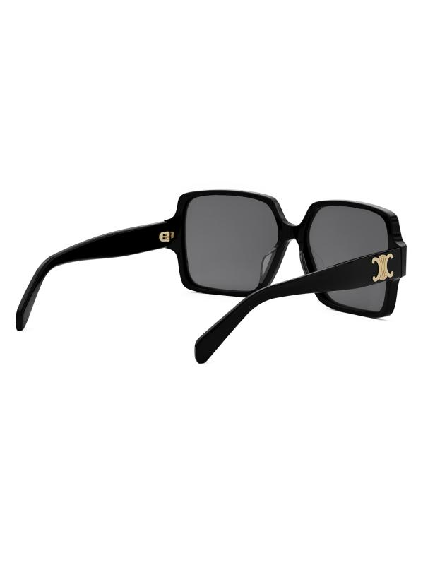 #6: نظارة تريومف مربعة 60 ملم - أسود + رمادي