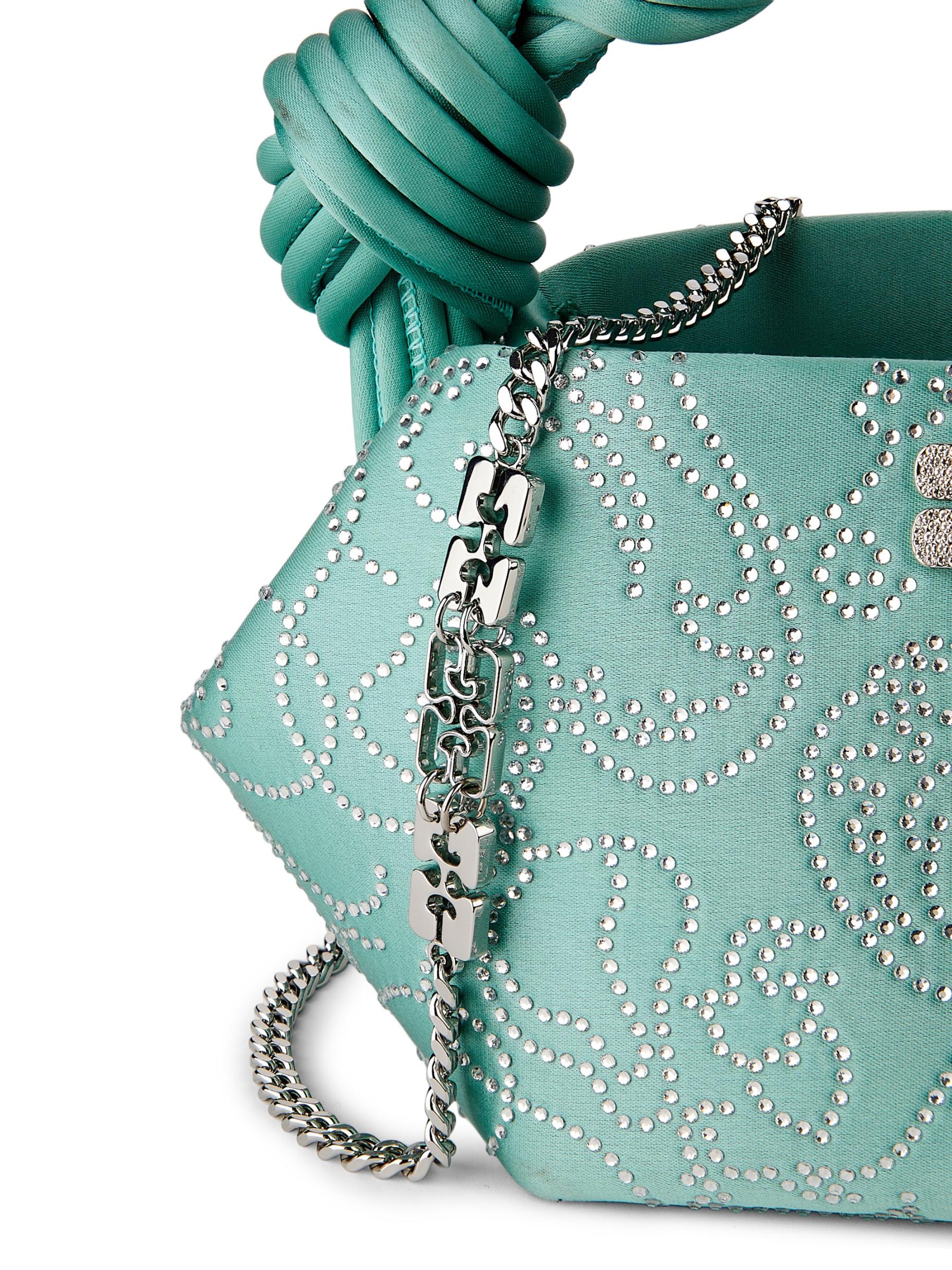 Shop GANNI - Flower Crystal Satin Mini Bou Bag | Saks Fifth