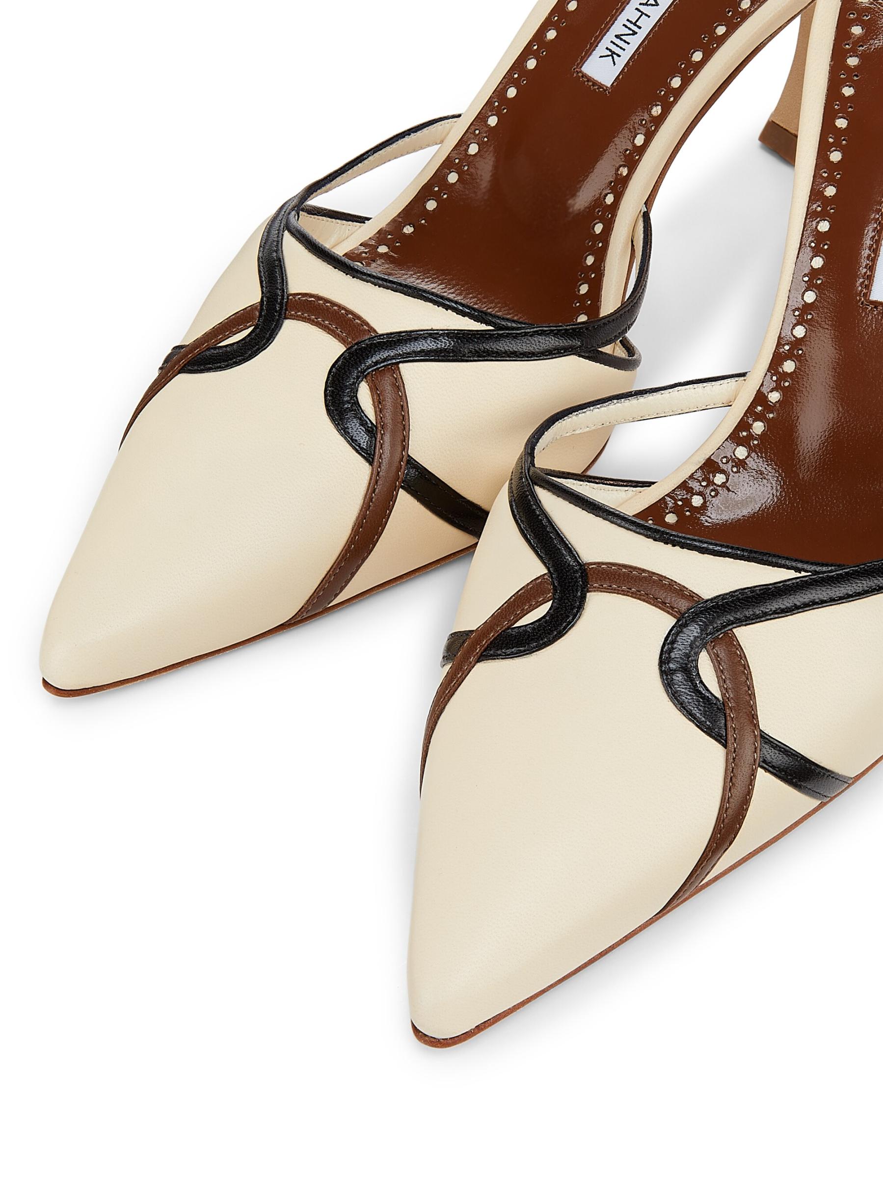 【MANOLO BLAHNIK】Ragheb 70 レザー カットアウト ミュール Manolo Blahnik ragheb leather mule 70mm • Message or email