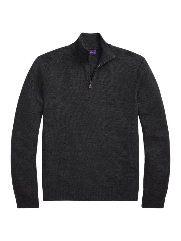 سترة من الصوف المحبوك من البيكيه بسحّاب رباعي