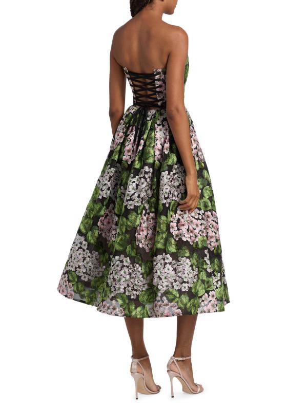 #4: فستان متوسط الطول بمشد مطرز بالزهور من كيت - متعدد