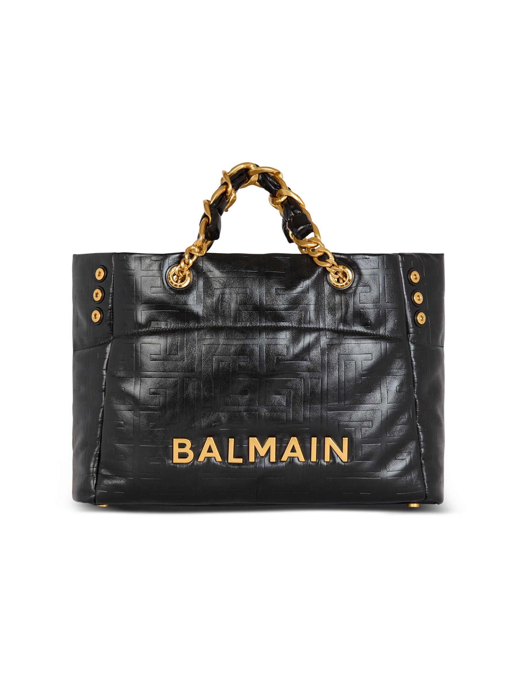 Balmain - 1945 シボ加工レザートートバッグ をオンライン購入