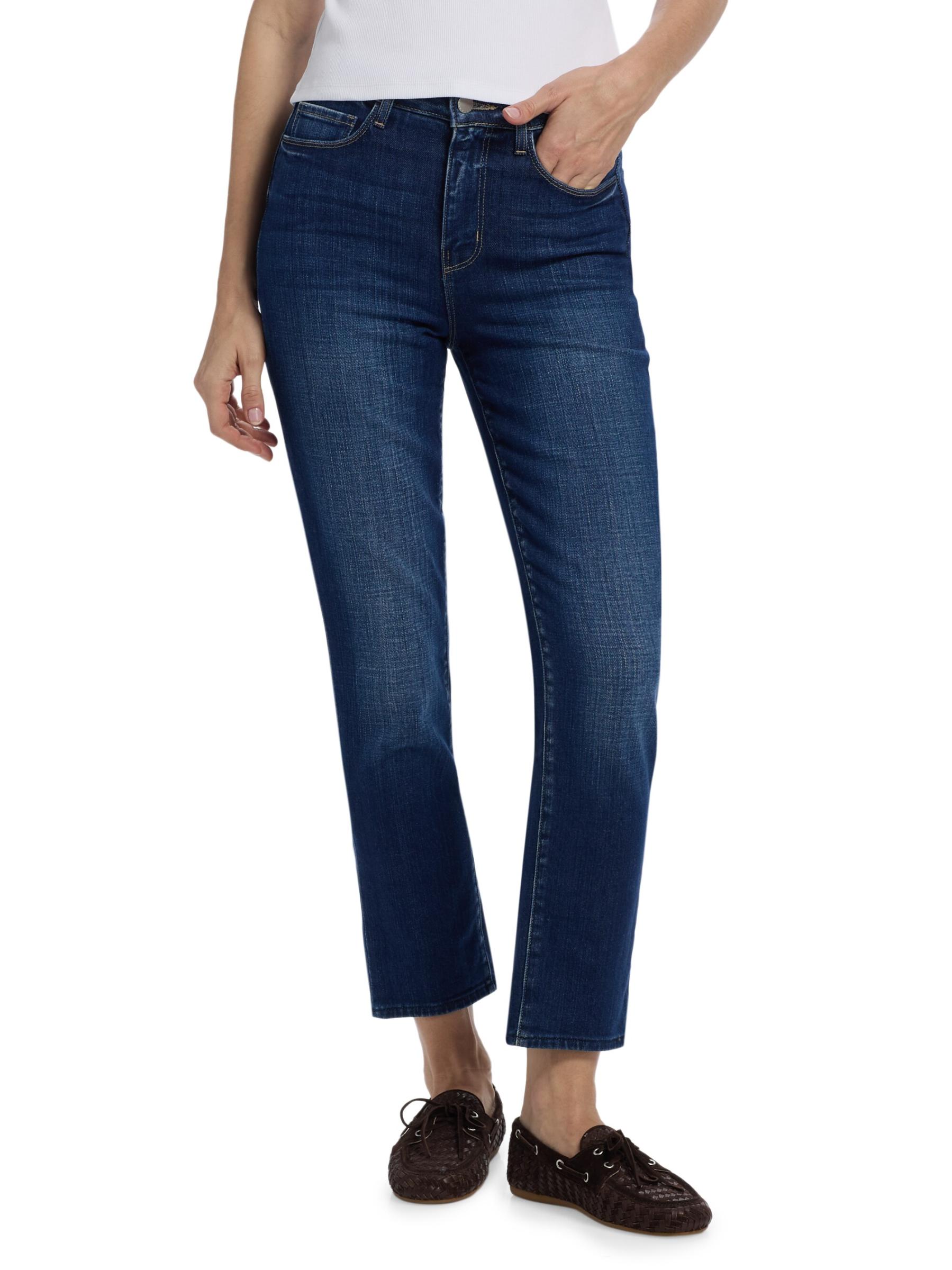 LOEWEクロップド ハイライズ ストレートジーンズ LOEWEクロップド ハイライズ ストレートジーンズ