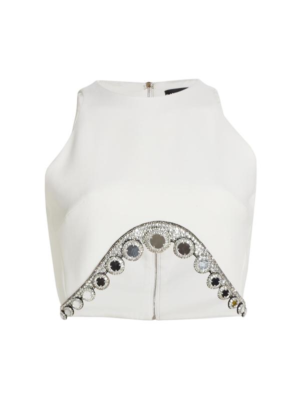 بلوزة قصيرة مزينة بدائرة