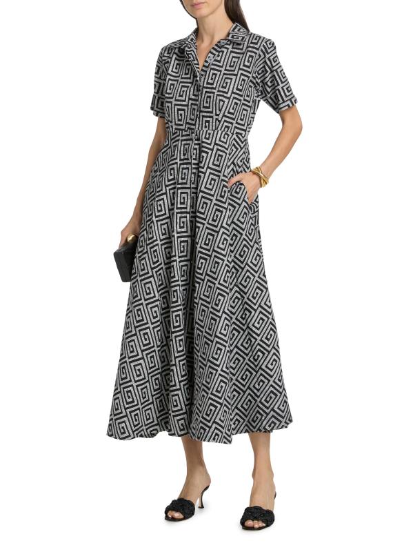 #2: فستان ماكسي من القطن بطبعة Feyi - بلاك مالتي