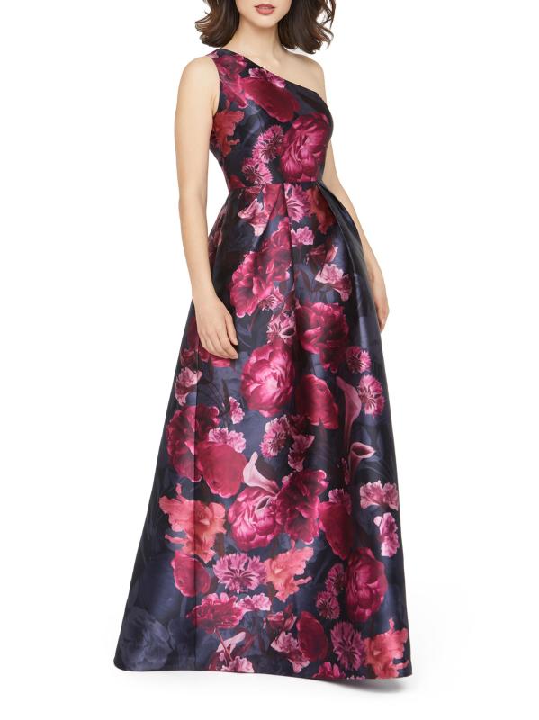 #3: فستان ديانا فلورال ميكادو بكتف واحد - توايلايت مالتي