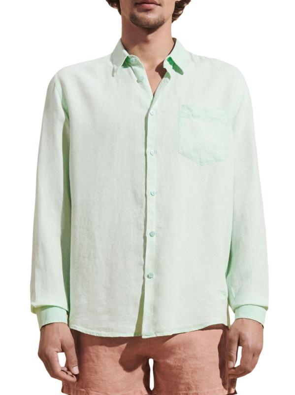 #2: قميص كاروبيس من الكتان - أخضر