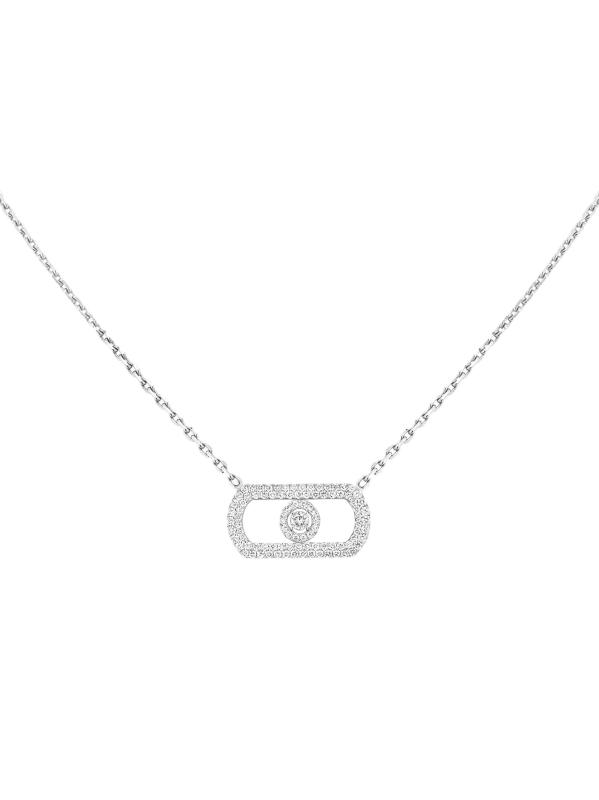 قلادة «موف سيتيزن» من الذهب الأبيض عيار 18 قيراط والألماس عيار 0.67 TCW