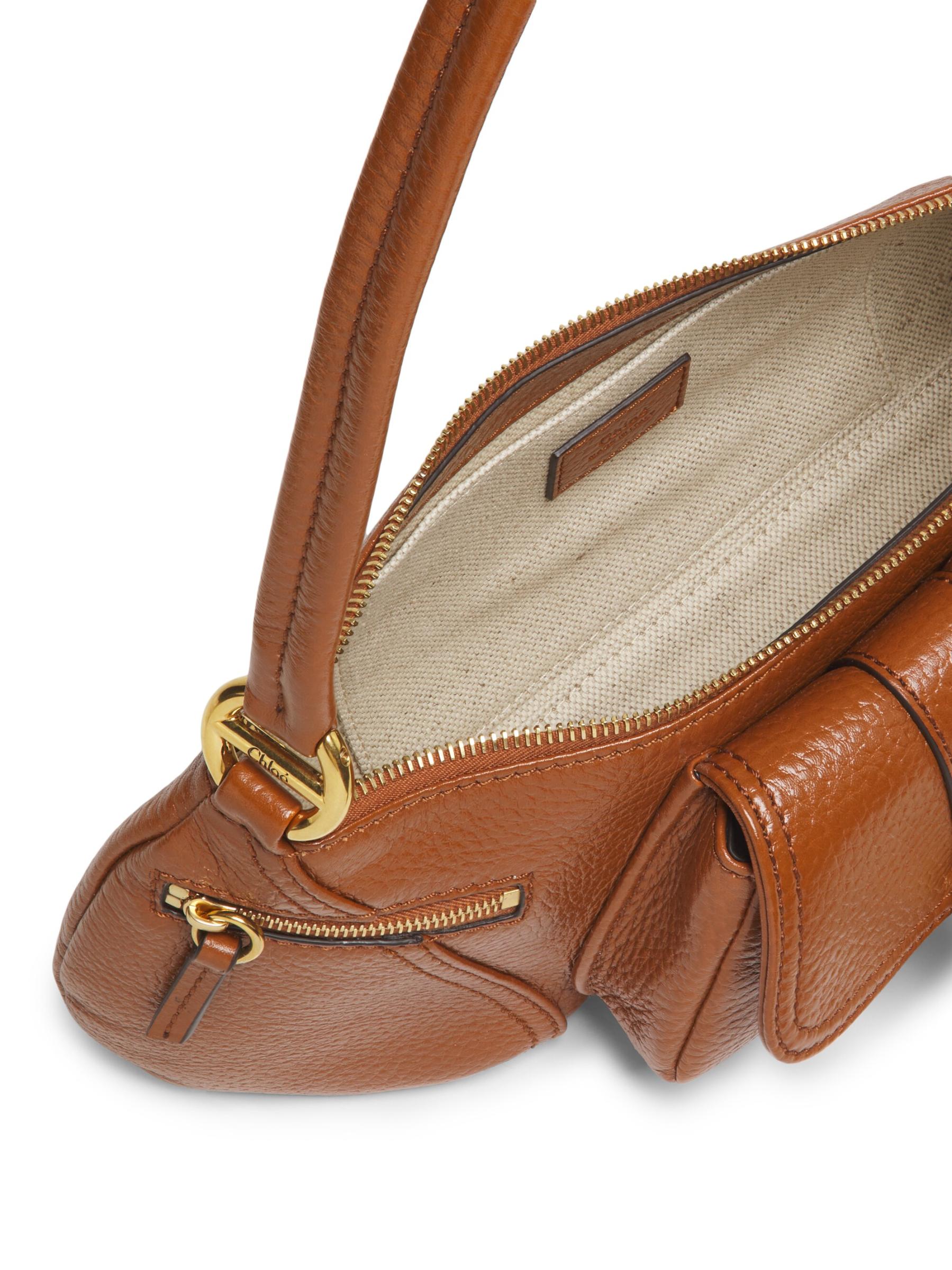 「The 99」ショルダーバッグ クレイブラウン Chloé グレインレザー製The 99ショルダーバッグ の茶色 | Chloé JP