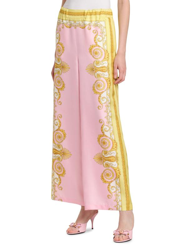 #3: بنطال باروكو فولارد من الحرير - كوارتز وردي أصفر شاحب