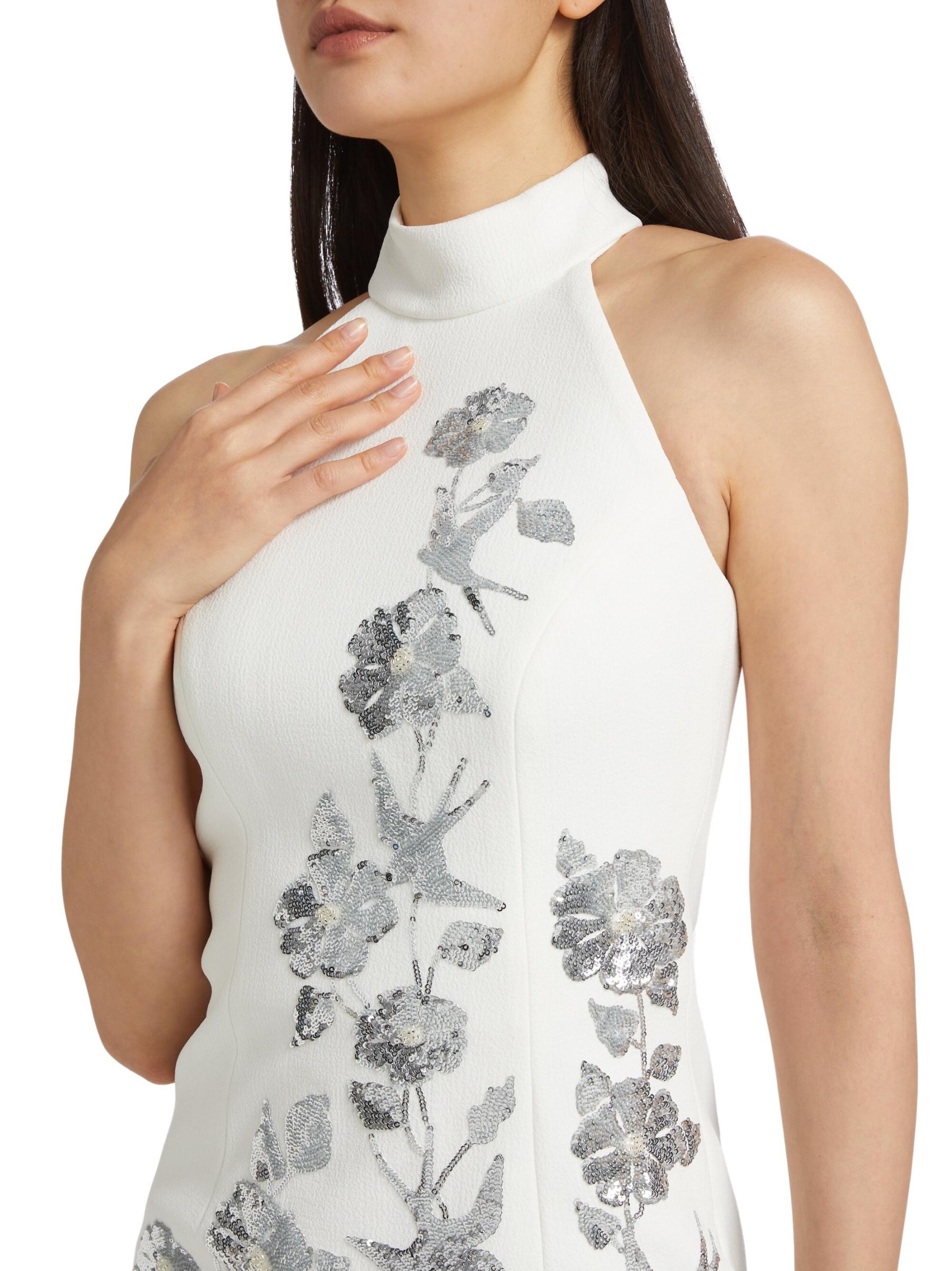 Shop Rebecca Vallance - Monroe Sequined Floral Halter