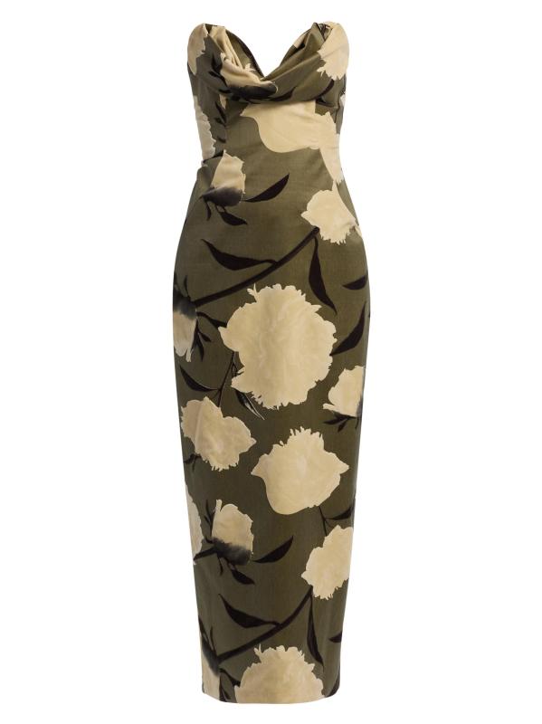 فستان كوكتيل بأكمام قصيرة مزين بكشكشة