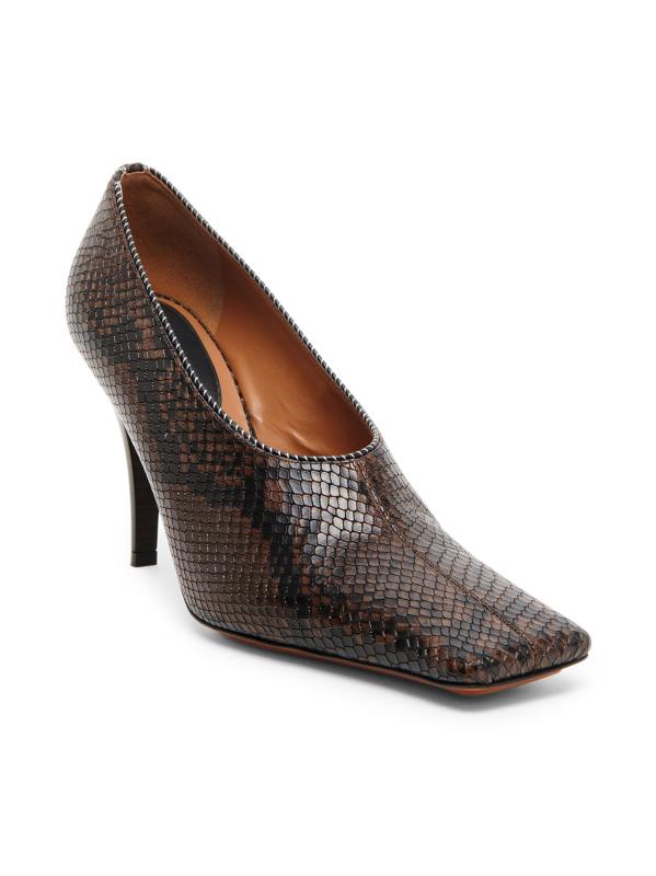 Shop Stella McCartney - 95MM Snakeskin Printed Pumps | Saks