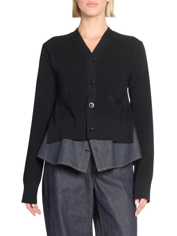 sacai★サカイ★Vネックニット★カーディガン★カットソー★シャツ★デニム Sacai - デニム＆リブニットVネックカーディガン をオンライン