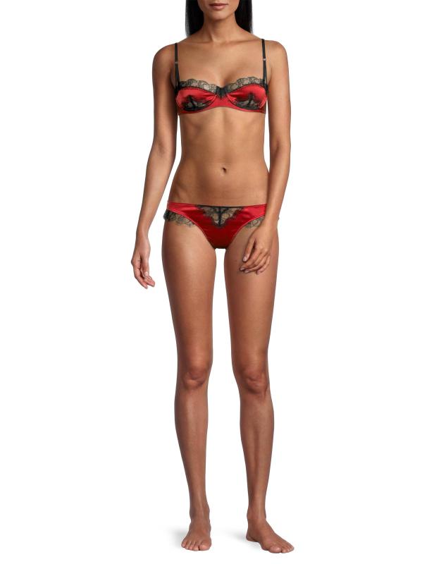 #5: ثونغ داخلي من الدانتيل - أحمر