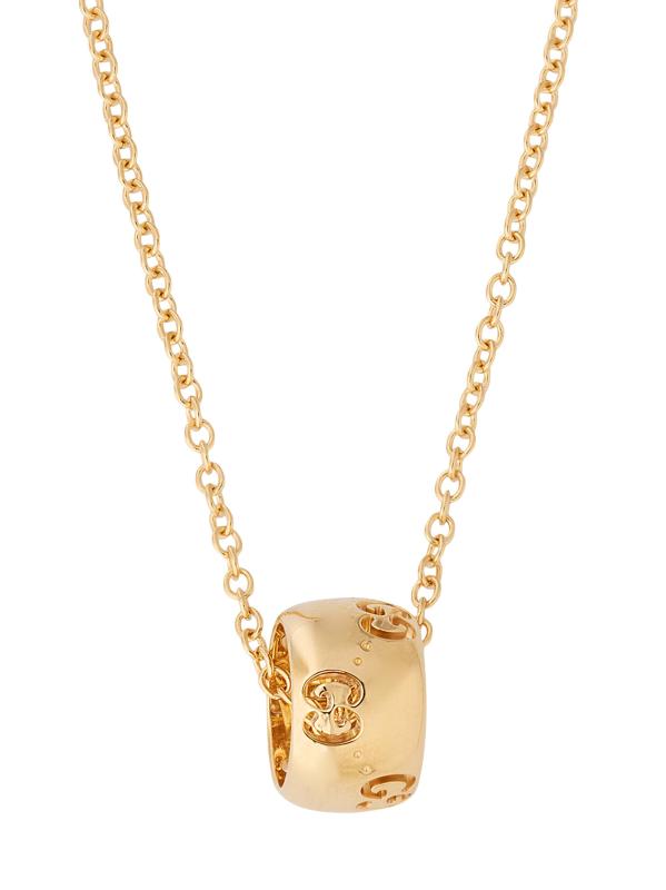 قلادة آيكون GG من الذهب الأصفر عيار 18 قيراطًا