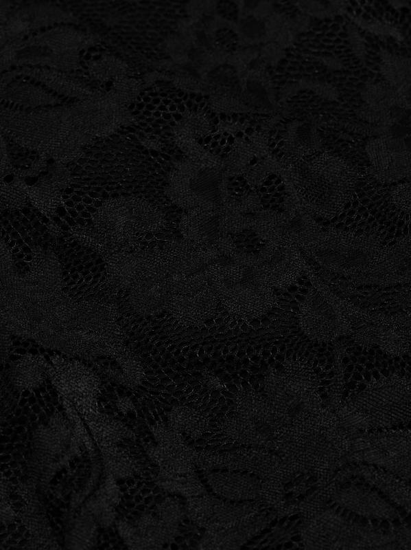 #6: فستان متوسط الطول من الدانتيل الزهري من إيريا - أسود