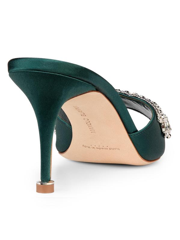 #3: بغال مرصعة بالكريستال من توليمو - أخضر داكن