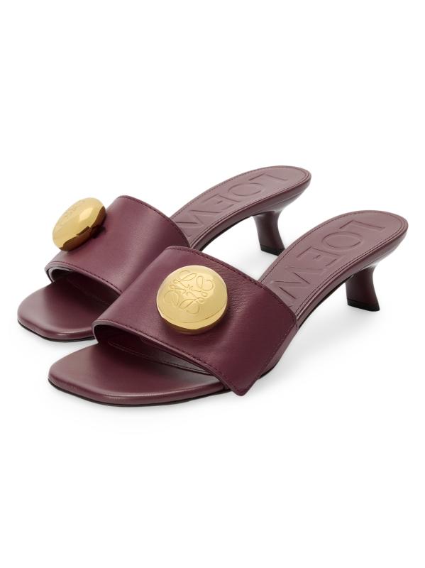 送料込/関税込■LOEWE■Pebble レザースライド Shop Loewe - Pebble 45MM Leather Slides | Saks Fifth Avenue
