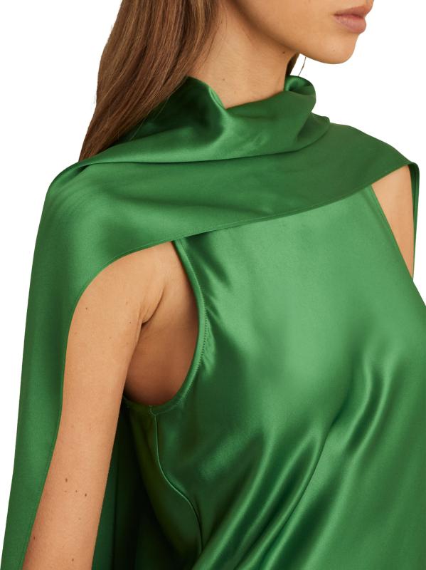 Shop Reiss - Fae Satin Cape Gown | Saks Fifth Avenue Saks