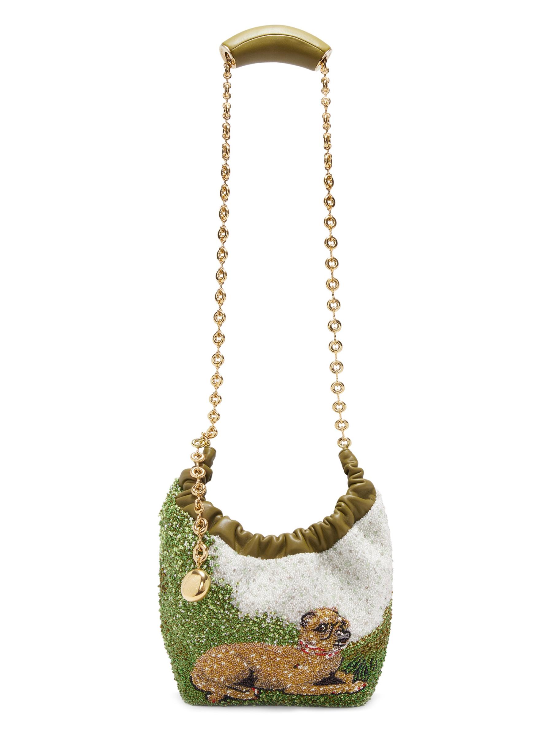 ロエベ LOEWE アクセサリーポーチ レザー×スウェード　ミニバッグ　ポーチ ロエベ LOEWE ネックポーチ EYE NATURE CASE アクセサリーポーチ