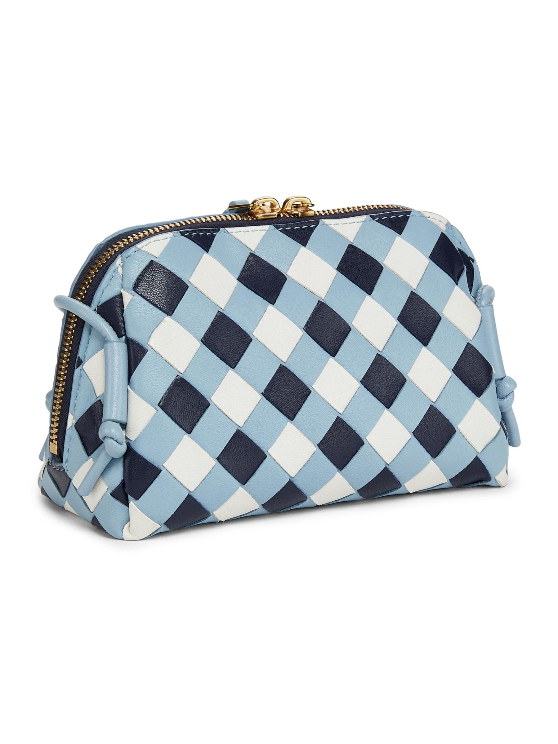 Bottega Veneta - 市松模様の革製コンサート・ポーチ を