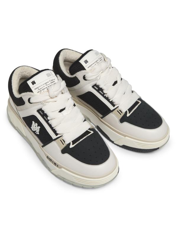 ★関税込み★ AMIRI WHITE AND BLACK LEATHER MA-1 SNEAKERS amiri ma 1 sneakers. NWB Size 41 & 44. White, Black. Retail