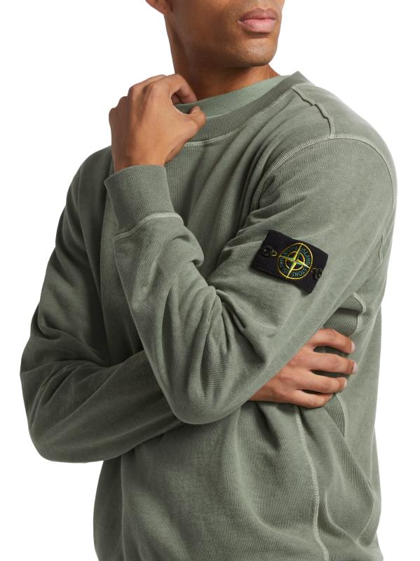 【関税&送料込】Stone  Stone  Malfile Sweatshirt Shop Stone Island - Malfile Fleece Crewneck Sweatshirt