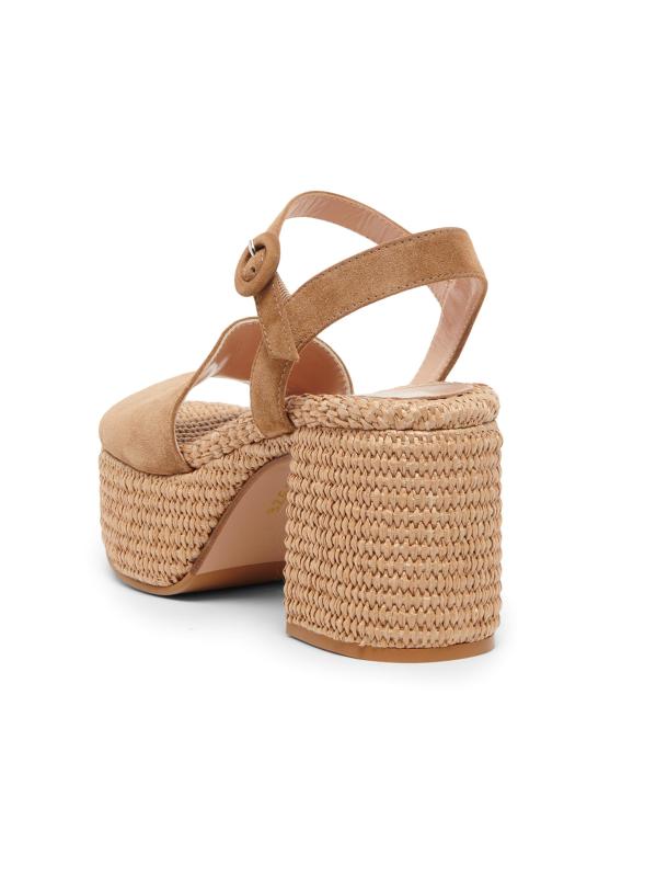 #3: صندل كارول ماربيلا المصنوع من الجلد المدبوغ والرافيا - الجمل الطبيعي