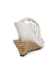 【Jacquemus】100mm レ・ドゥーブル・トレッセ レザーミュール Jacquemus Les Doubles Snake-Print Tresses Wedge Mules