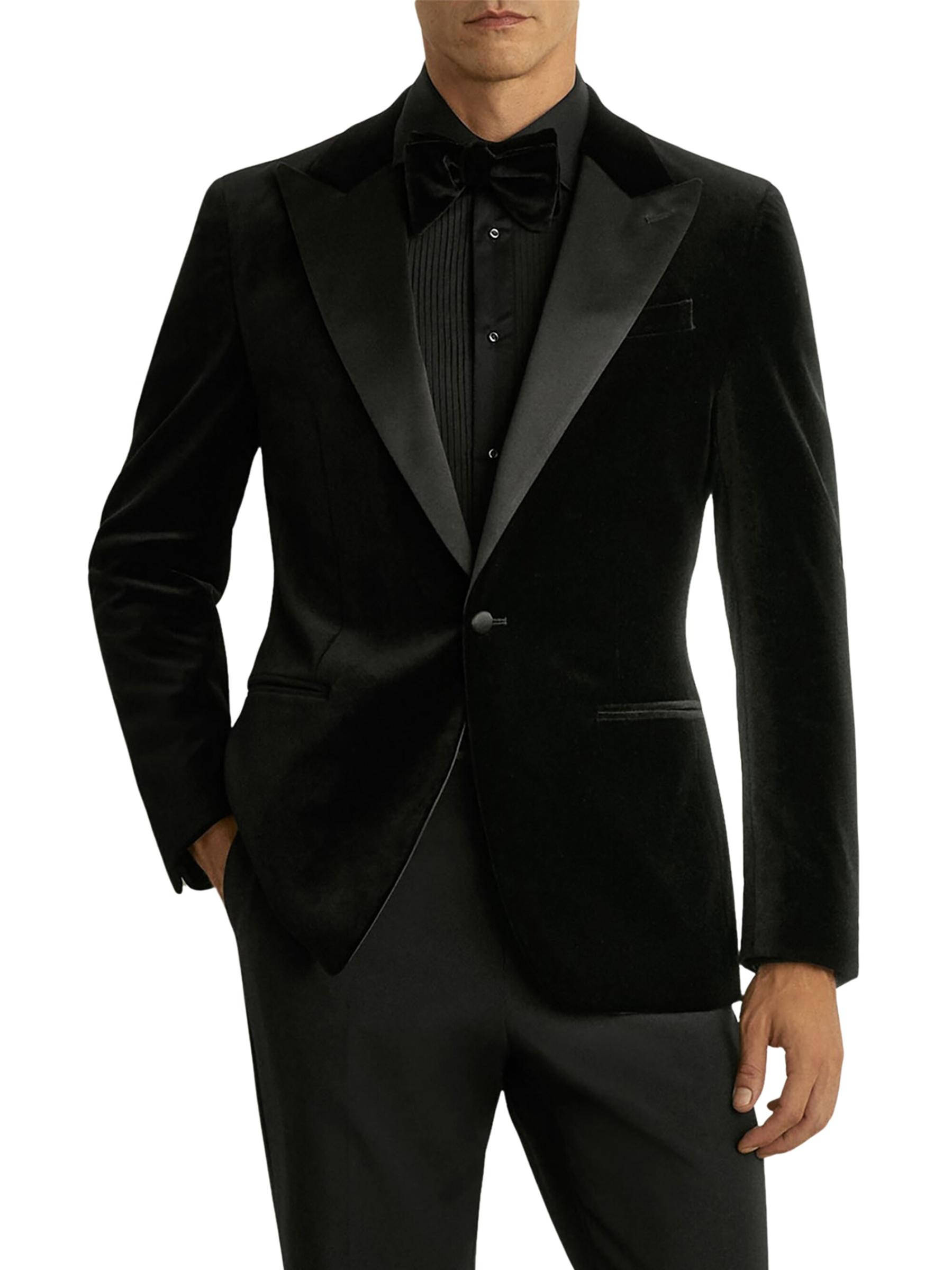 新品 大人気商品  Reiss - ダイヤモンド・ベルベット シングルブレスト・ディナー スーツ・フォーマル・ドレス