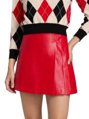 【関税込 日本発送】Alice + Oliviaリネンコットンミニスカート alice+olivia（アリスプラスオリビア）ミニスカート グレー