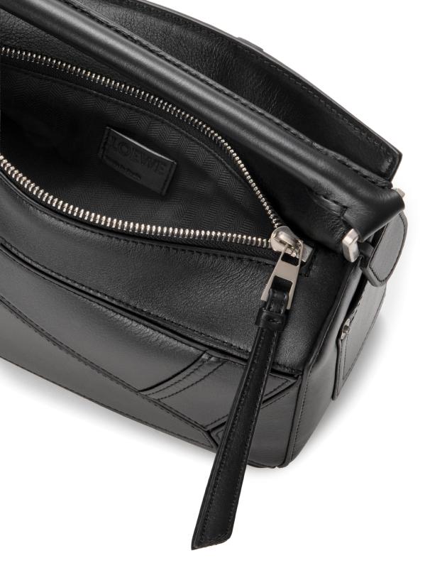 #7: حقيبة بانتا بازل صغيرة بمقبض علوي من الجلد - أسود