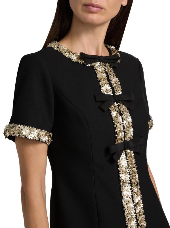 #5: فستان قصير مزين بفيونكة من Maelle - أسود