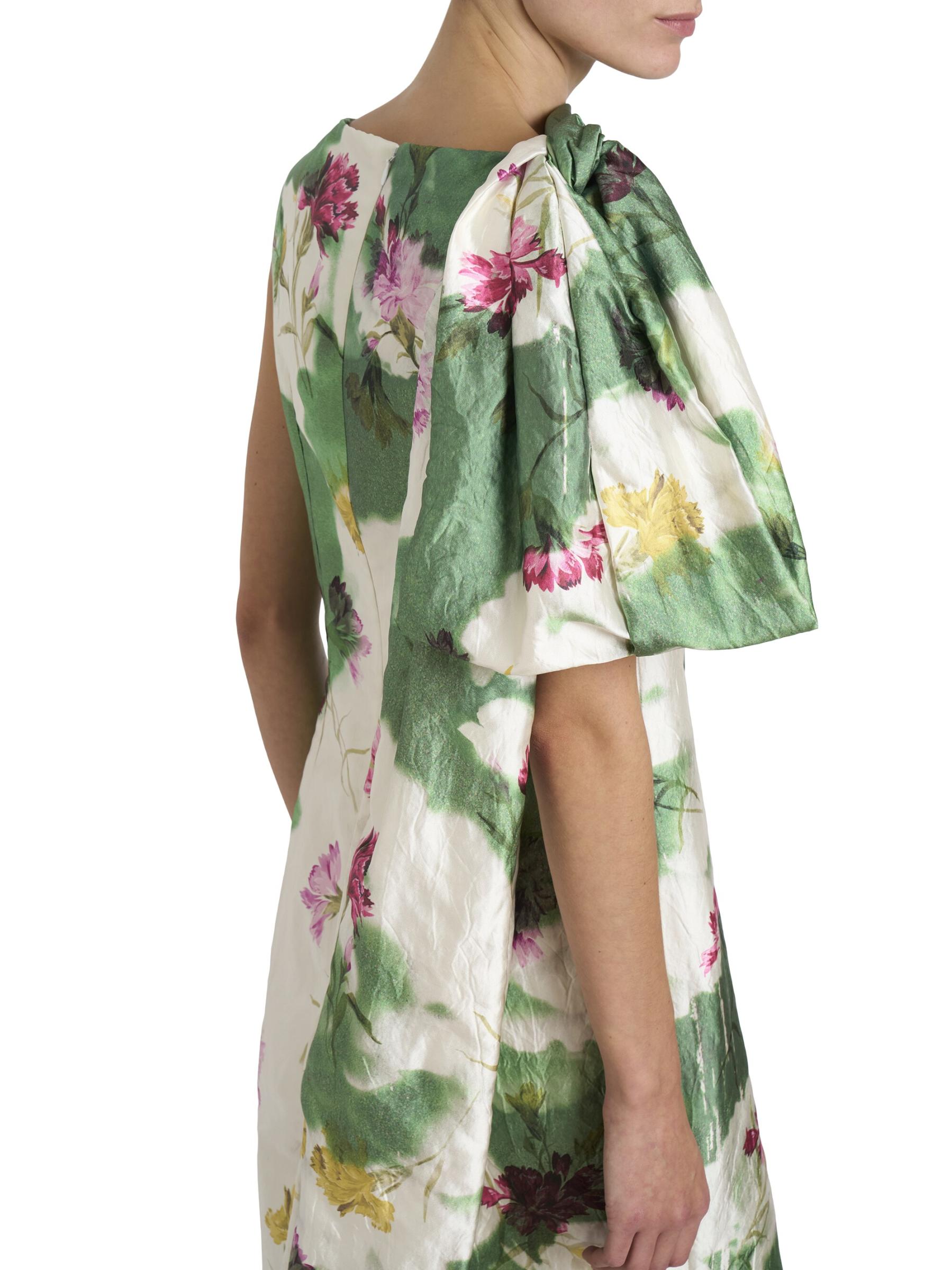 Erdem - フローラルドレープカクテルドレス をオンライン購入