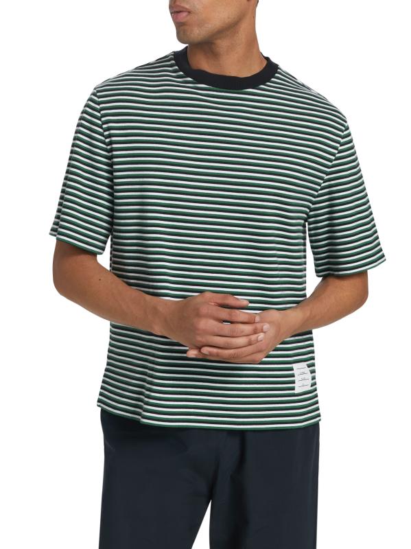 THOM BROWNE OVERSIZED COTTON T-SHIRT