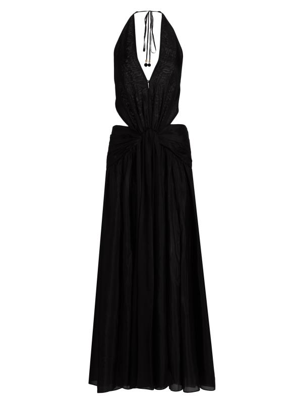 Shop Zimmermann - Rhiannon Plunge Halter Maxi Dress | Saks